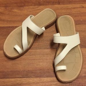 boc white sandals